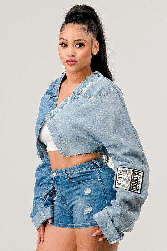 double crossed Contrast Top