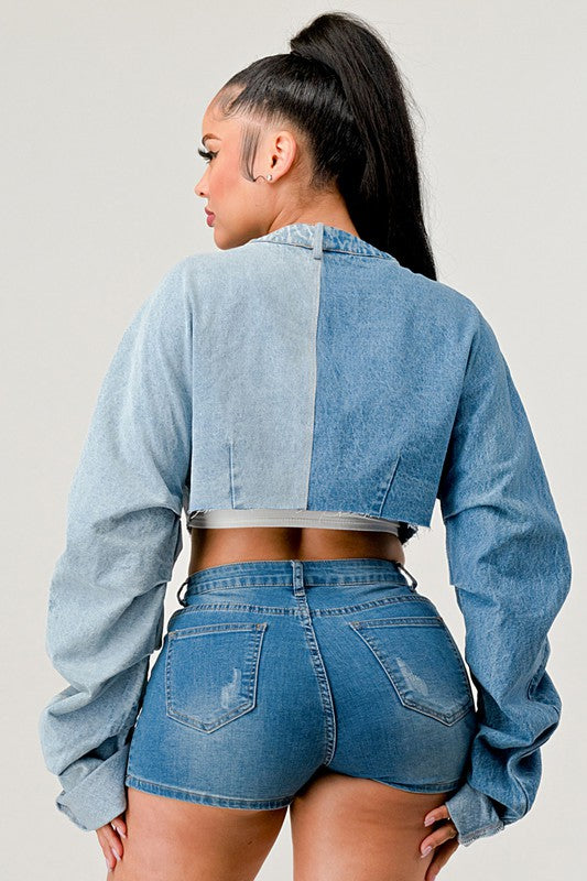 double crossed Contrast Top