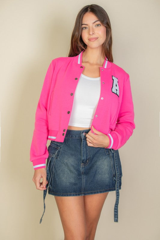 Crop Varsity Jacket