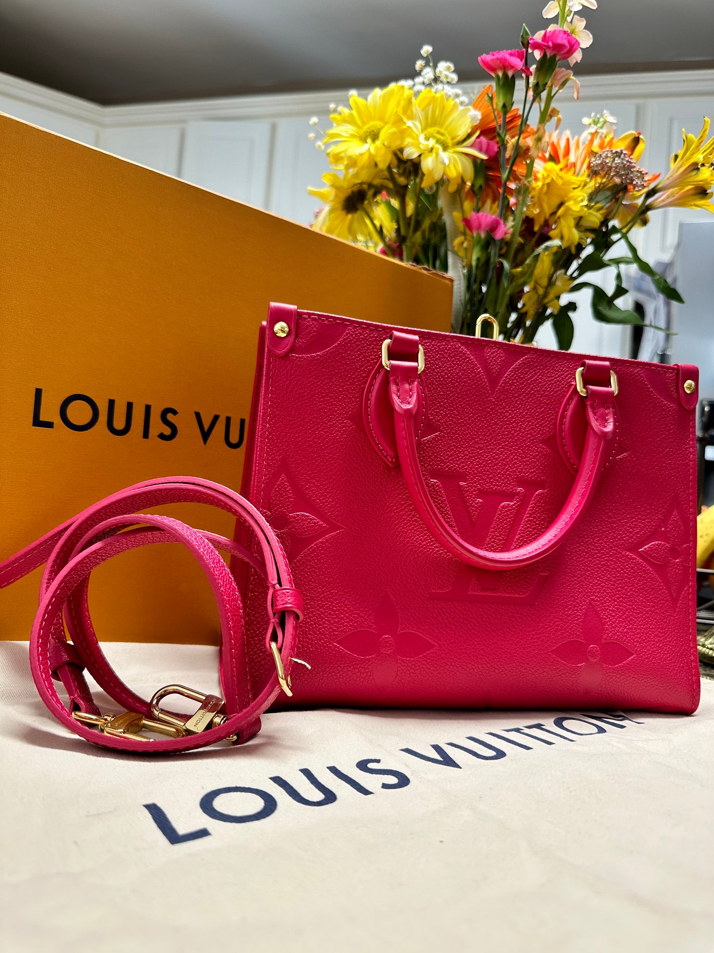 Louis Vuitton Fuschia Empreinte Onthego PM M45660