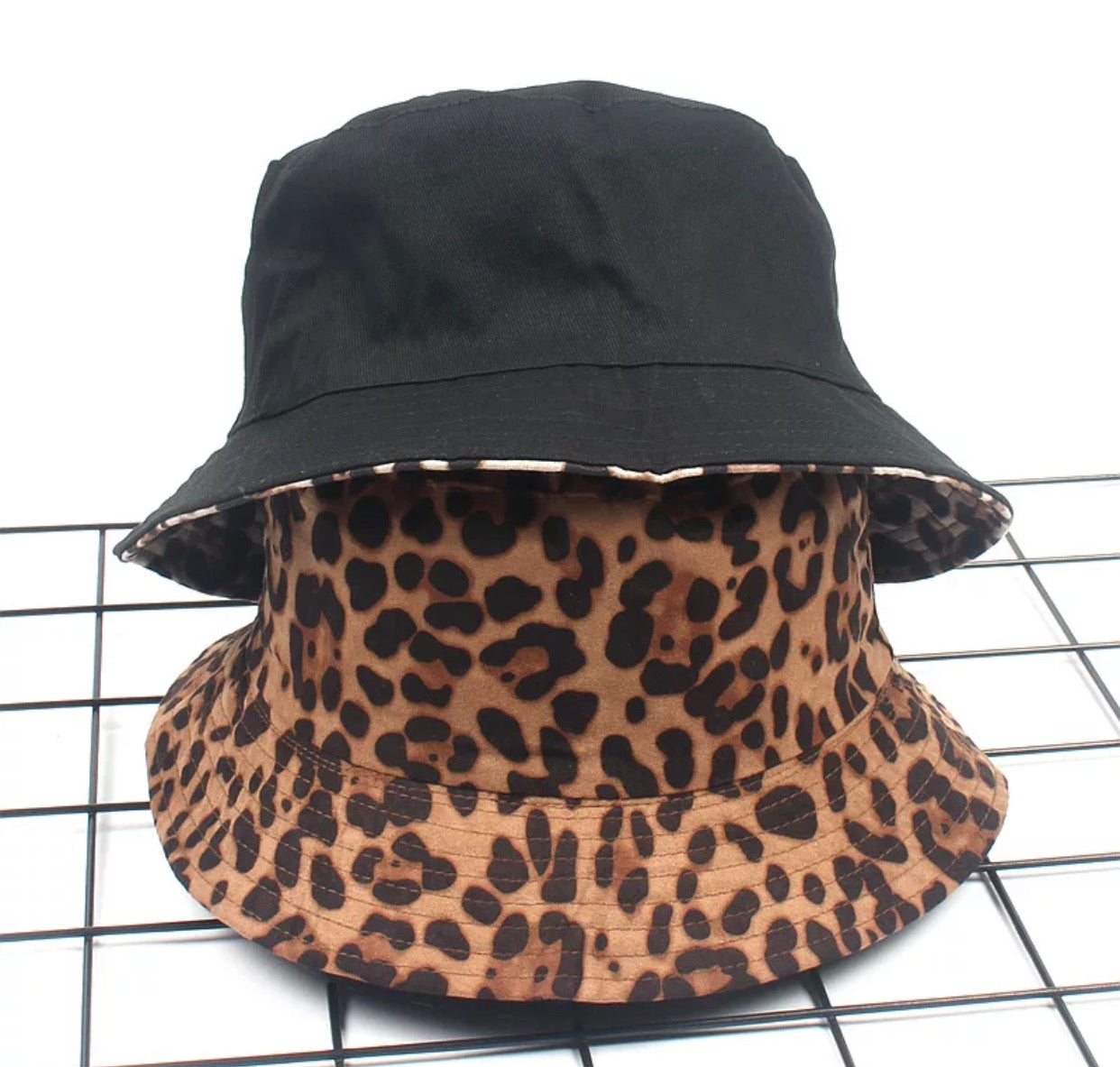 Reversible Leopard Bucket Hat