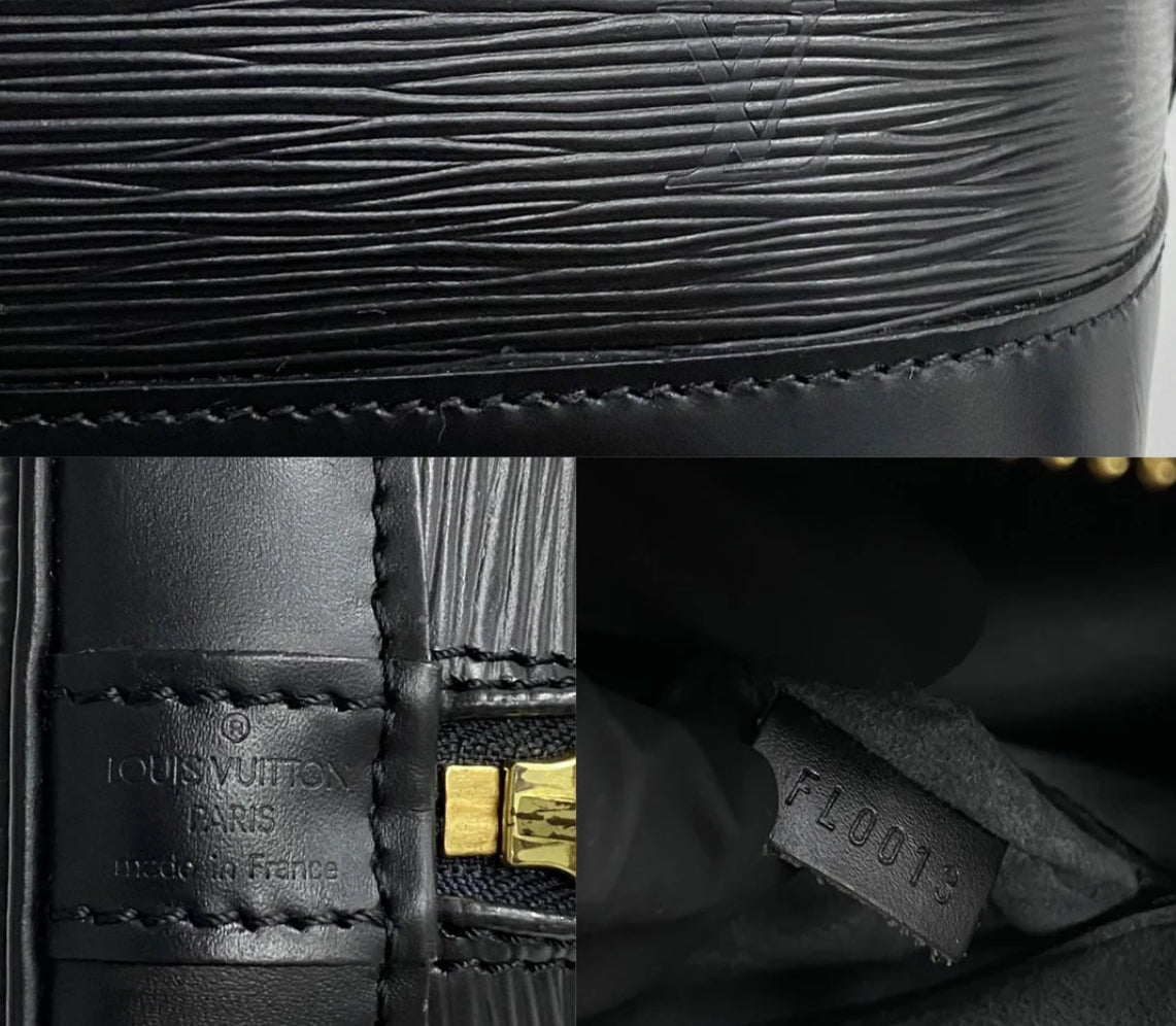 Louis Vuitton black epi alma