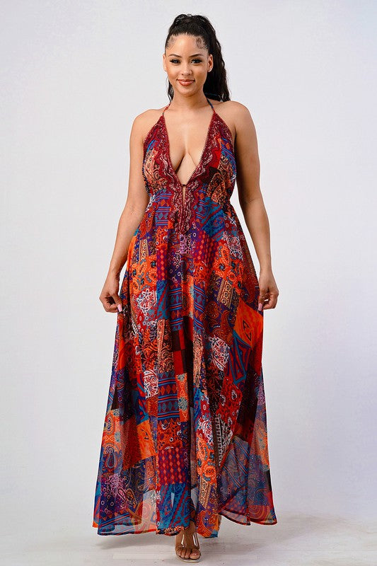 Bohemian Queen maxi dress