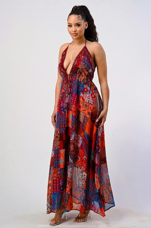 Bohemian Queen maxi dress