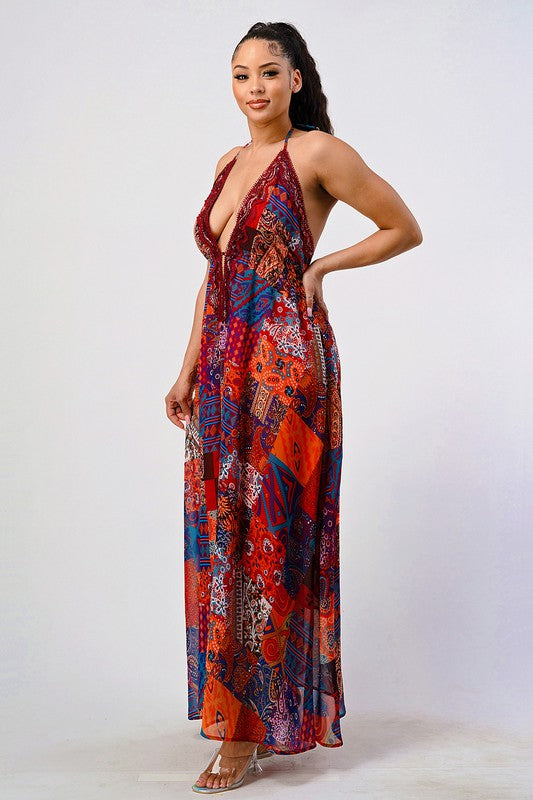 Bohemian Queen maxi dress