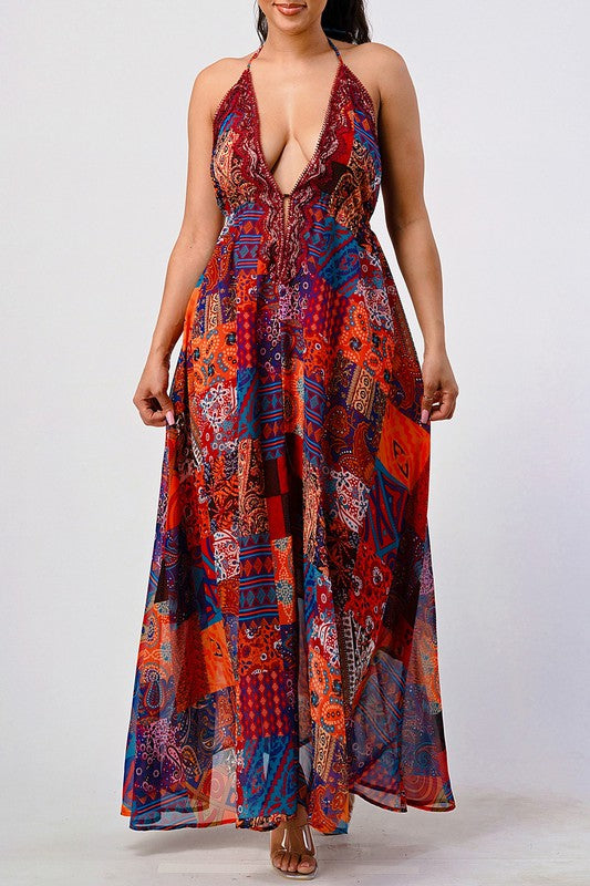 Bohemian Queen maxi dress