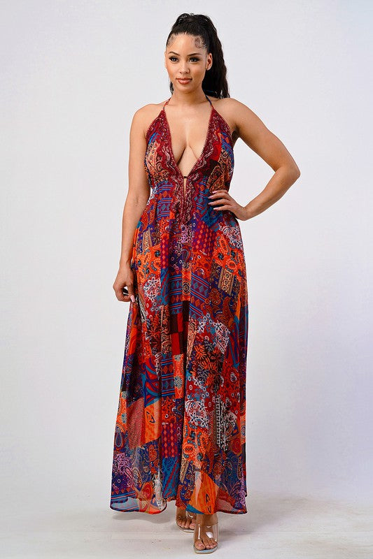 Bohemian Queen maxi dress