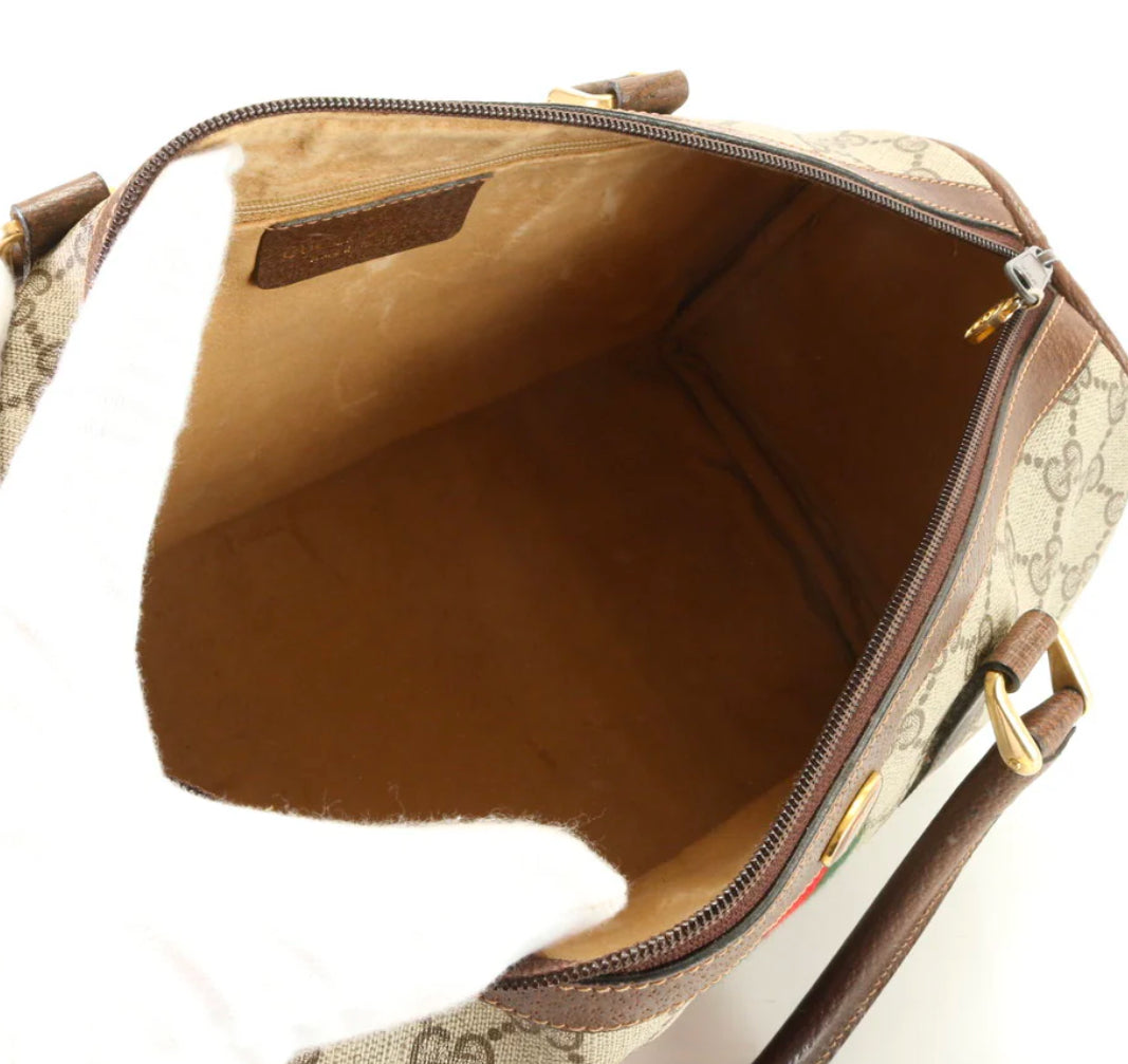 GUCCI Handbag Coated canvas beige GG Supreme Sherry Line
