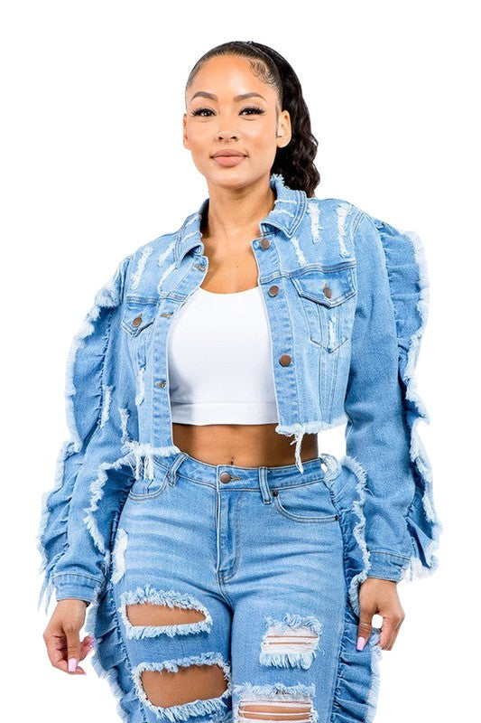 SEXY 1/2 DENIM JACKET