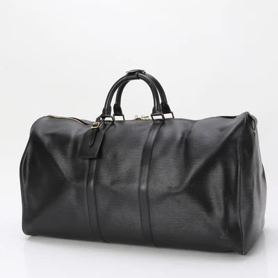 louis vuitton black duffle epi leather keepall 55cm