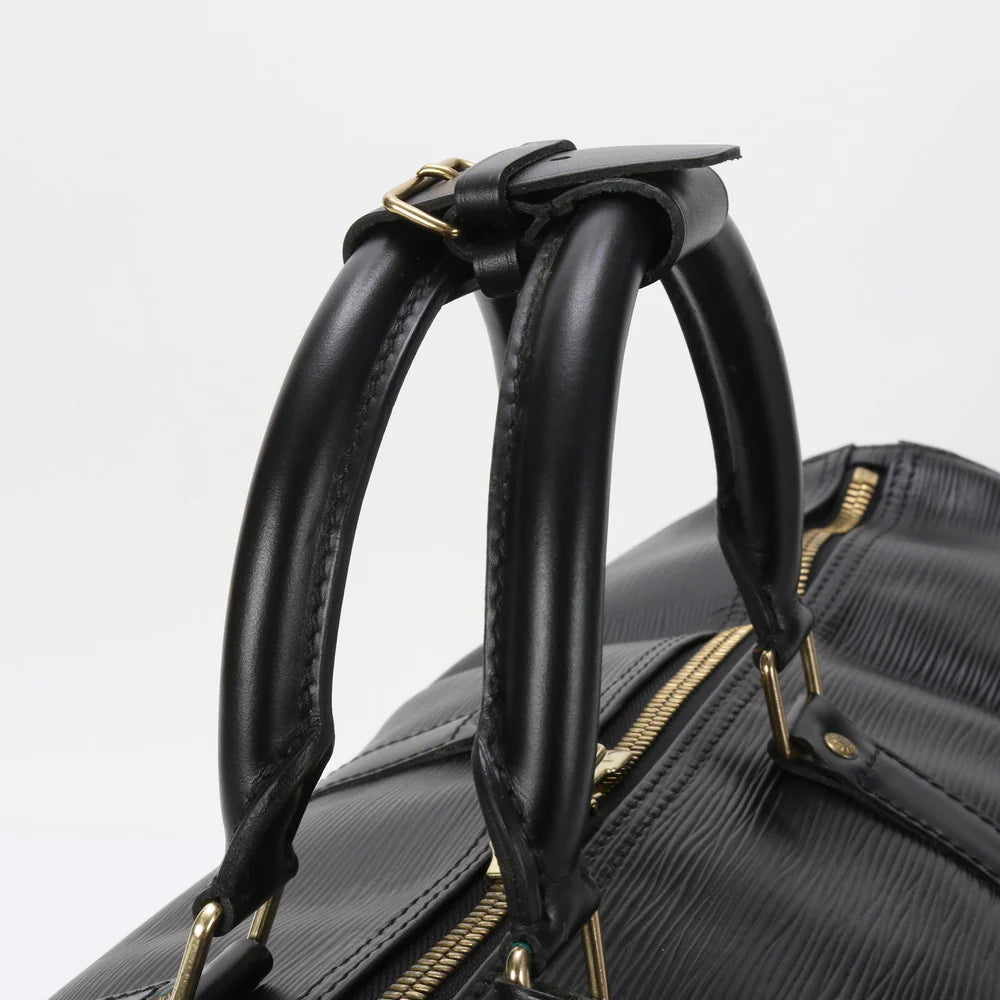 louis vuitton black duffle epi leather keepall 55cm