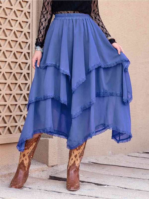 The Hobo Tiered Midi Skirt