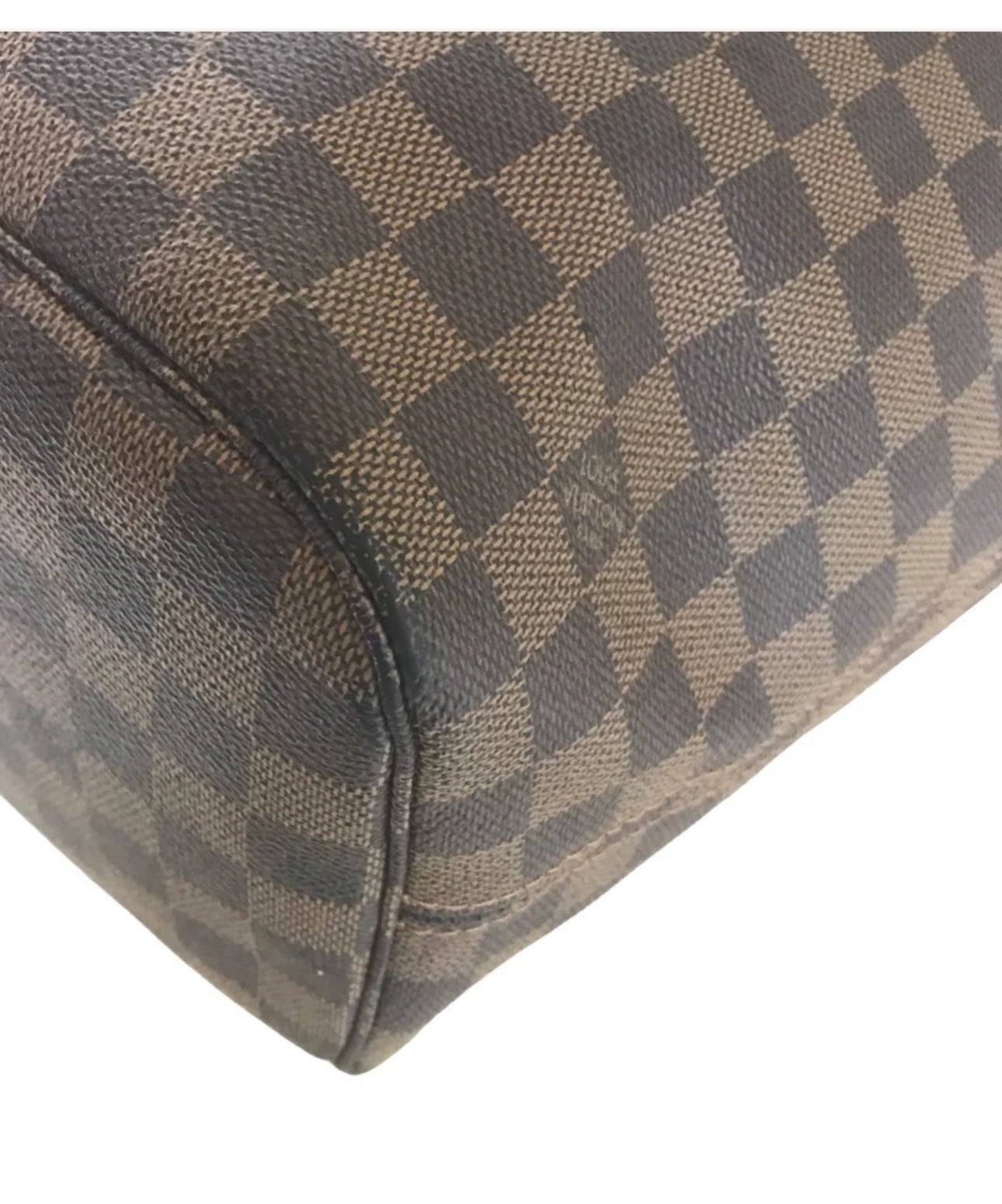 LOUIS VUITTON Tote Bag M40156 Damier canvas Brown Handbag Neverfull MM