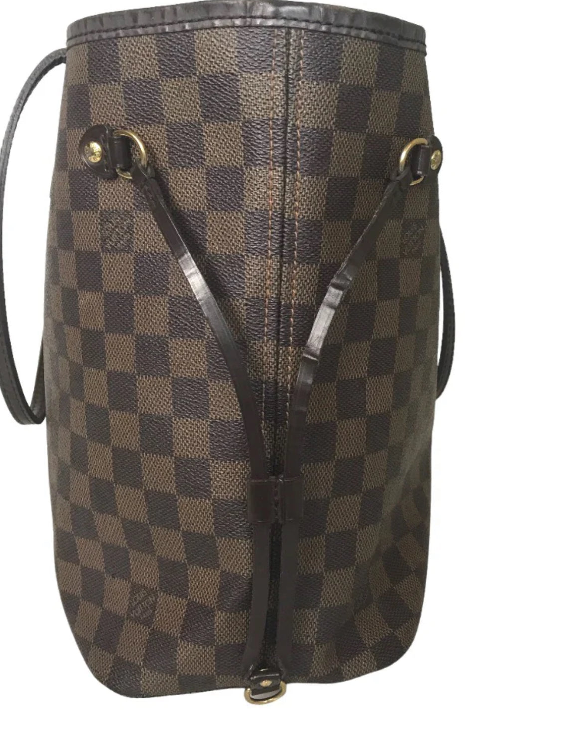 LOUIS VUITTON Tote Bag M40156 Damier canvas Brown Handbag Neverfull MM