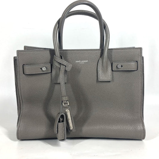 SAINT LAURENT PARIS Tote Bag 477477 leather gray Sac de Jules Women Used Authentic