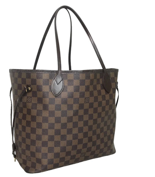 LOUIS VUITTON Tote Bag M40156 Damier canvas Brown Handbag Neverfull MM