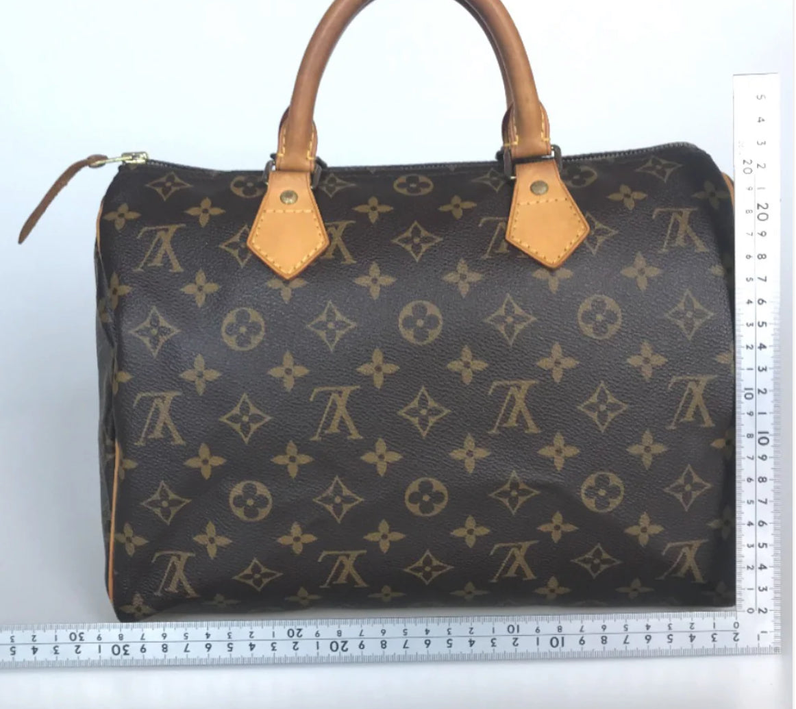 LOUIS VUITTON Handbag M41526 Monogram canvas Brown Speedy 30