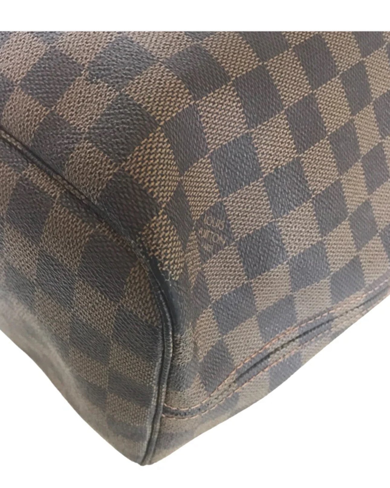 LOUIS VUITTON Tote Bag M40156 Damier canvas Brown Handbag Neverfull MM