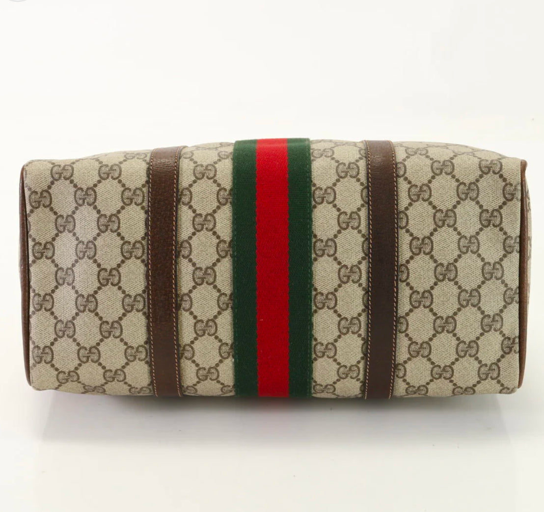 GUCCI Handbag Coated canvas beige GG Supreme Sherry Line