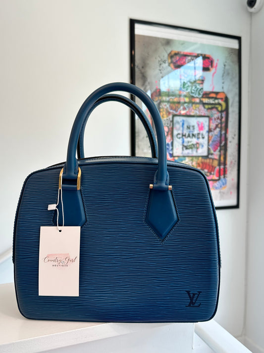 Louis Vuitton Toledo Blue Epi Leather Sablons Bag