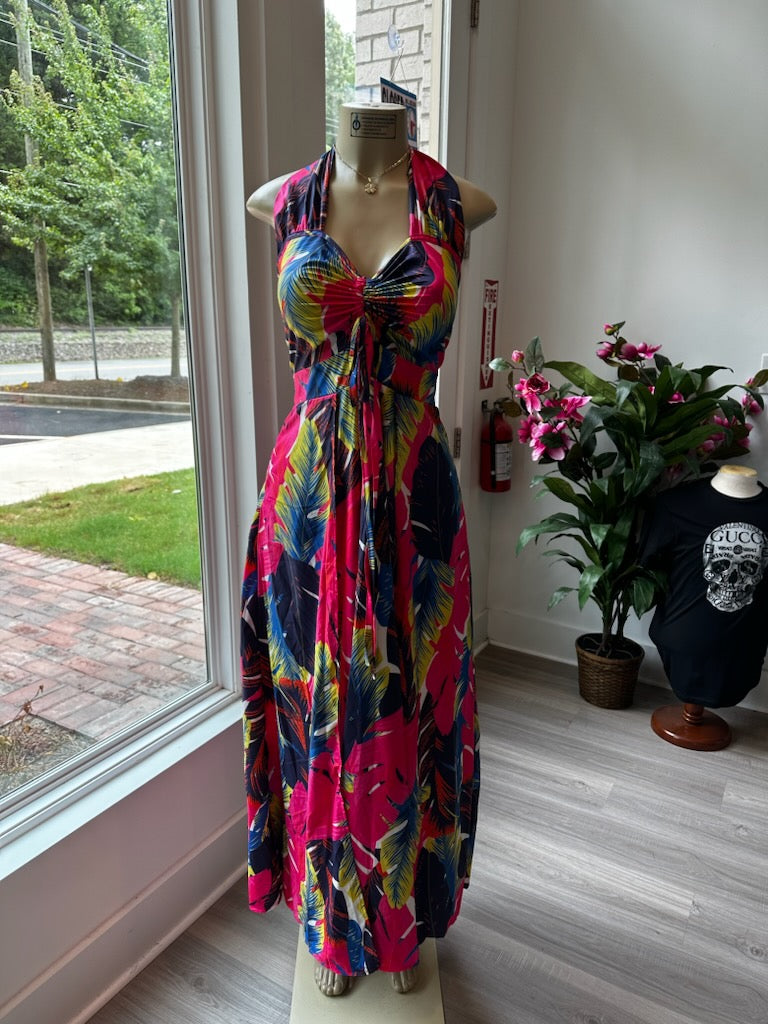 Floral beach maxi